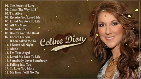 Celine songs list